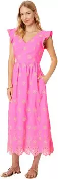 Платье Lillyanne с развевающимися рукавами Lilly Pulitzer, цвет Aura Pink Days Bloom Eyelet