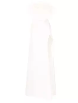 Платье Linc с перьями Rachel Gilbert, белый