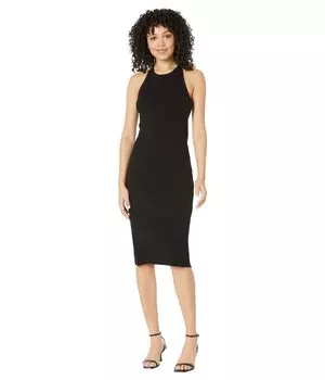 Платье line and dot, Lori Asymmetrical Ribbed Midi Dress