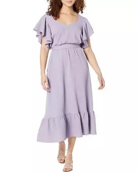 Платье LITTLE MISTRESS Iris Texture Frill Midi, цвет Iris