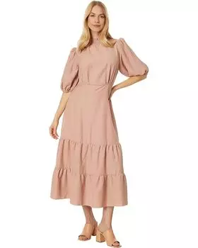 Платье LITTLE MISTRESS Summer Gingham Tiered Midaxi, цвет Coral Rose