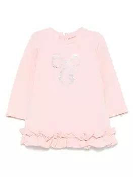 Платье LIU JO с аппликацией в виде банта, розовый