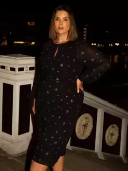 Платье Live Unlimited Curve Metallic Star, черный