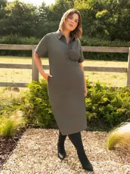 Платье Live Unlimited Curve Utility Midi, зеленый