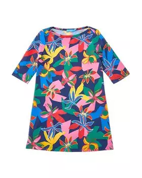 Платье-лодочка J.McLaughlin Island Bloom Mari, синий