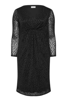 Платье London animal с перекрученным спереди узором Yours Curve, черный