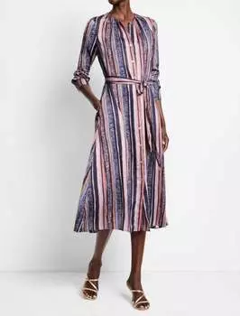 Платье Loren в полоску Animal Stripe Indigo Multi Nic + Zoe
