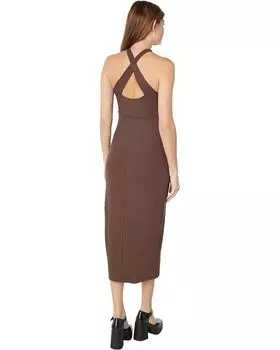 Платье Lost + Wander Bold Move Midi Dress, темно-коричневый