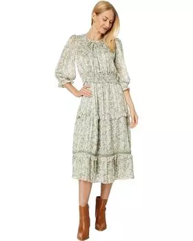 Платье Lost + Wander Down To The River Midi, цвет Mint Floral