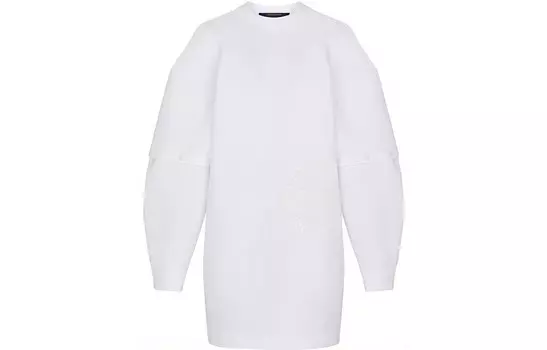 Платье Louis Vuitton с длинными рукавами, белый