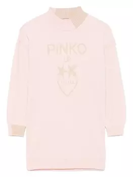 Платье Love Birds-жаккард Pinko Kids, розовый