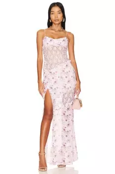 Платье Lovers and Friends Kenzie Gown, цвет Pink Floral Multi