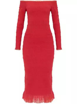 Платье LoveShackFancy Avelle, красный