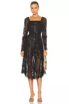 Платье Loveshackfancy Jazz, черный
