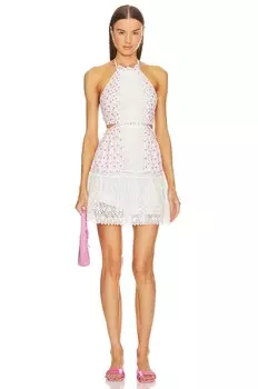 Платье LoveShackFancy Kesia, цвет Poppy Pink