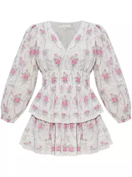 Платье LoveShackFancy Mellini, белый