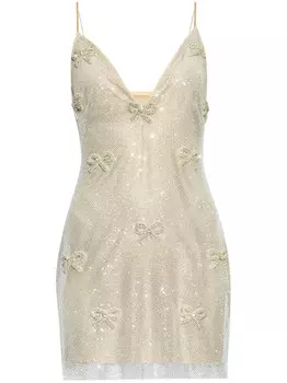 Платье LoveShackFancy Whillen, серебристый