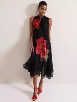 Платье лючии Phase Eight, черный/разноцветный