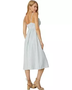 Платье Lucky Brand Denim Striped Midi Dress, цвет Navy Stripe