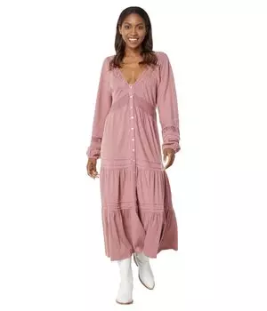 Платье Lucky Brand, Embroidered Knit Maxi