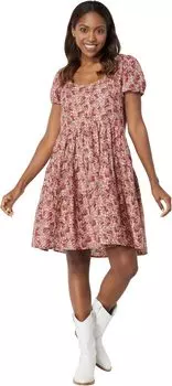 Платье Lucky Brand Short Sleeve Babydoll Dress, цвет Mauve Multi