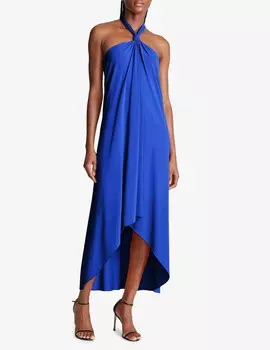Платье Lulu из эластичного джерси HALSTON, синий