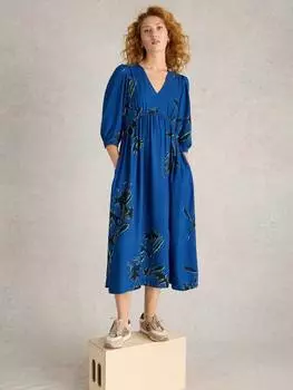 Платье люси в цветочек White Stuff, синий/разноцветный