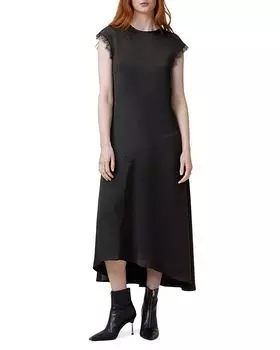 Платье Lyra с кружевной отделкой ALLSAINTS, черный