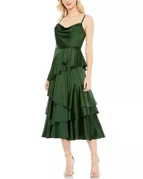 Платье Mac Duggal А-силуэта, зеленый