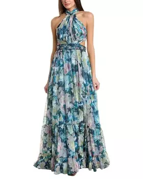 Платье Mac Duggal с открытой спиной, синий