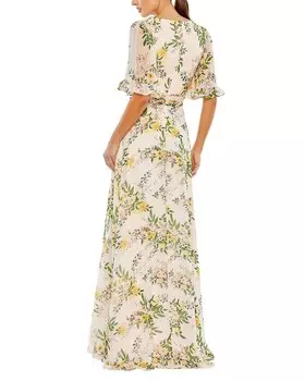 Платье Mac Duggal с запахом, мультиколор