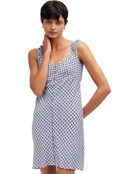 Платье Madewell Cap-Sleeve Button-Front Mini Dress in Geometric Print, цвет Washed Lavender