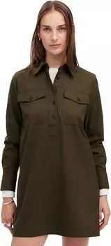 Платье Madewell Eugenie Dress - Carreman, цвет Dark Olive Melange