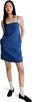 Платье Madewell Goldie Mini Dress in 100% Linen, цвет Bluestone
