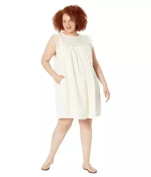 Платье Madewell, Plus Eyelet Ruffle-Sleeve Mini Dress