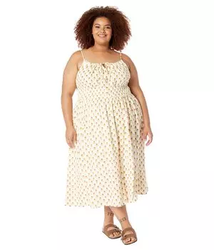 Платье Madewell, Plus Sophia Cami Midi Dress in Wild Calendula Block-Print