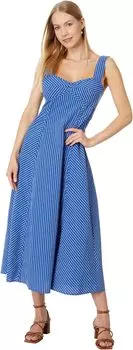 Платье Madewell Sweetheart Sleeveless Midi Dress in Stripe, цвет Pure Blue Stripe