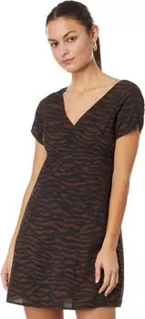 Платье Madewell V-Neck Mini Dress in Abstract Animal, цвет True Black