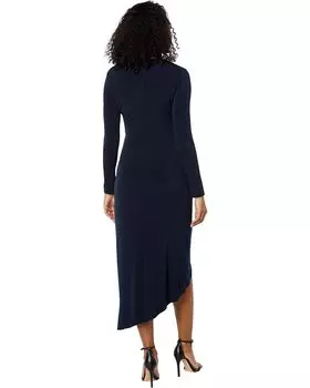 Платье Maggy London Asymmetrical Dress with Ruched Side, цвет Midnight Blue