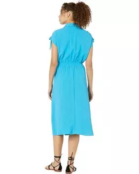 Платье Maggy London Drawstring Waist Midi, цвет Blue Danube