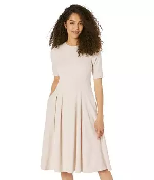 Платье Maggy London, Scuba Crepe Pleated Midi Dress