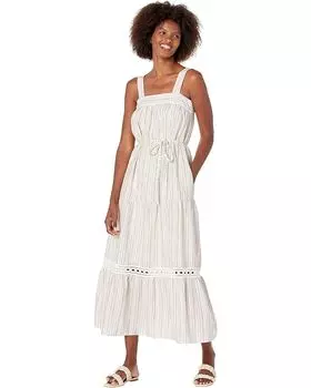 Платье Maggy London Striped Maxi with Trim, цвет Ivory Multi