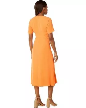 Платье Maggy London Twist Detail Midi, цвет Muskmelon