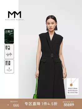 Платье Mai Meng без рукавов с глубоким вырезом, черный