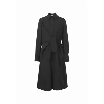 Платье Mai Meng средней длины и длинными рукавами, черный