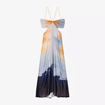 Платье Maje с запахом на шее, синий