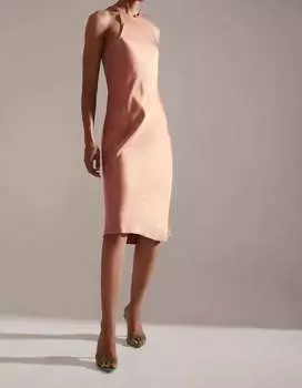 Платье-майка из атласа цвета глины Lanston, цвет clay