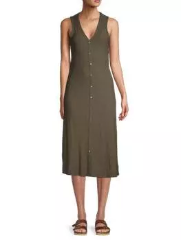 Платье-майка James Perse с пуговицами спереди, platoon