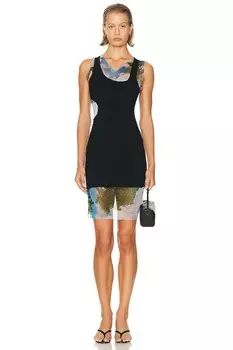 Платье-майка Lucid с округлыми краями Christopher Esber, цвет Lucid Garden Print