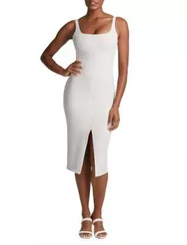 Платье-майка миди из денима Do It All цвета фарфора Commando, цвет porcelain